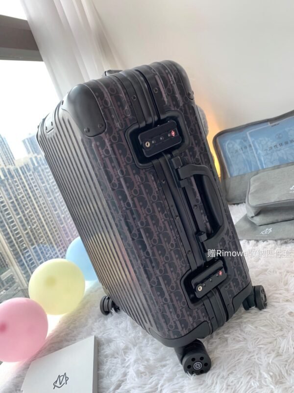 Dior x RIMOWA Oblique Carry On Aluminum Black Cabin Luggage