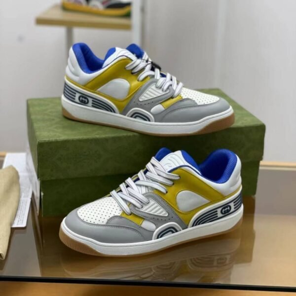 GU*Isneakers Cowhide+Breathable mesh