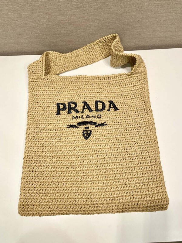 Prada Raffia Tote Bag